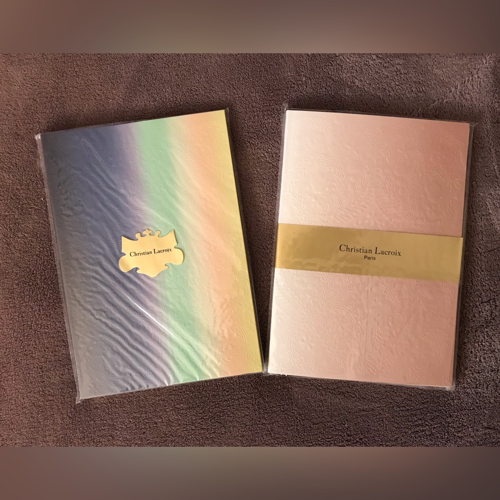 2 New Christian Lacroix Paris Notebooks Arlequin Ombre Paseo & Blush 128 Pages